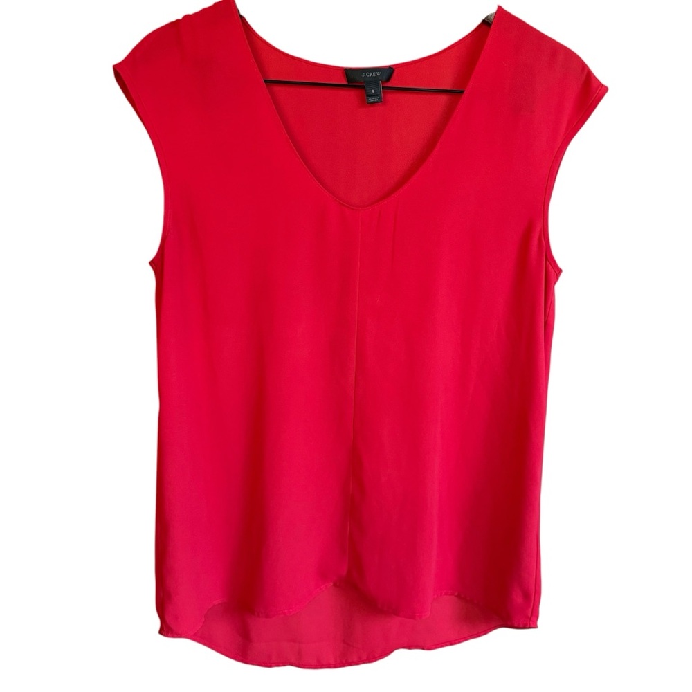 J. Crew Women's Red Sleeveless Top size 6
